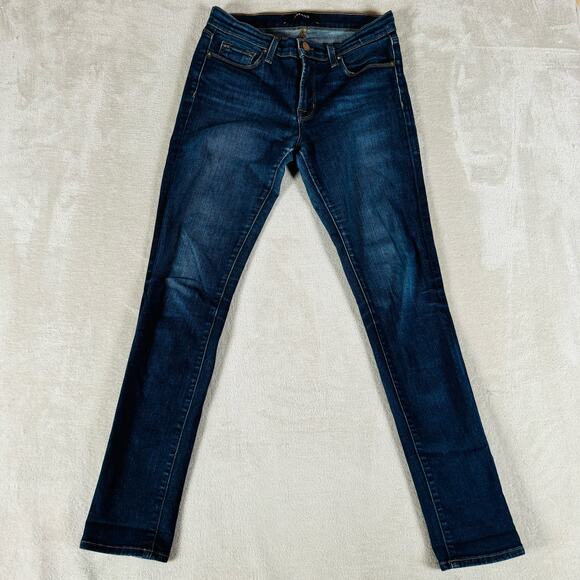 J‎ Brand Jeans Womens 27 Dark Wash Denim Skinny Leg Dark Vintage Mid Rise - Picture 1 of 10